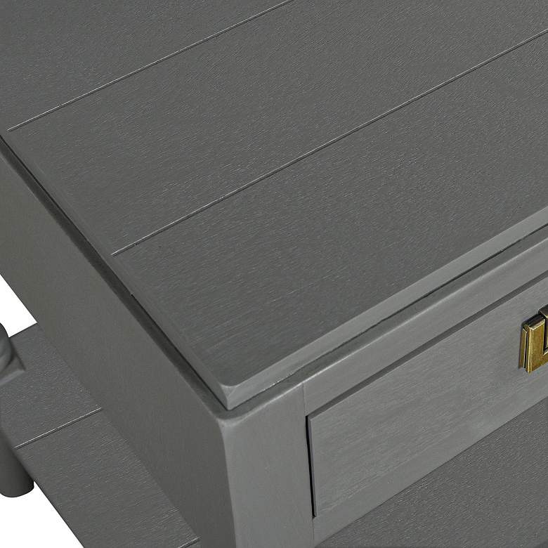 Image 6 Samantha 20" High 1 Drawer Carbon Gray Accent Table more views