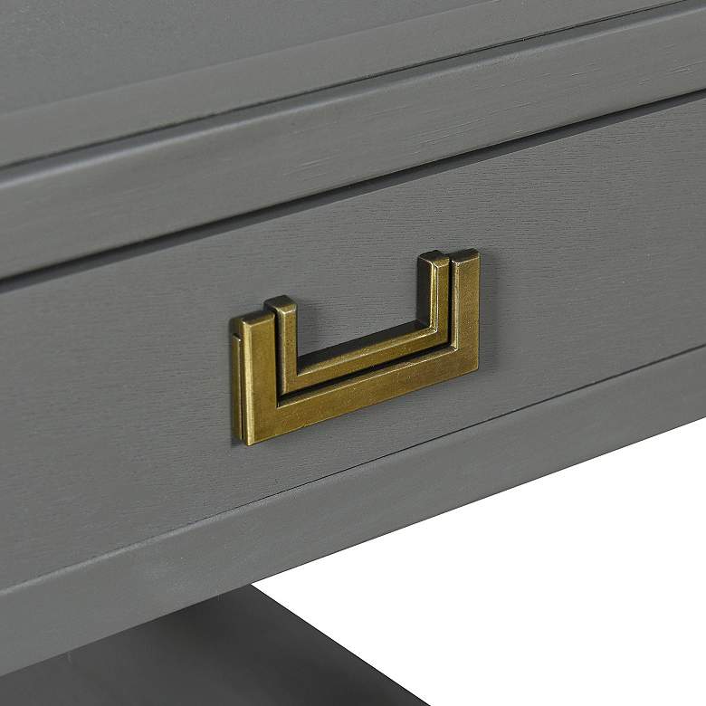Image 7 Samantha 20" High 1 Drawer Carbon Gray Accent Table more views