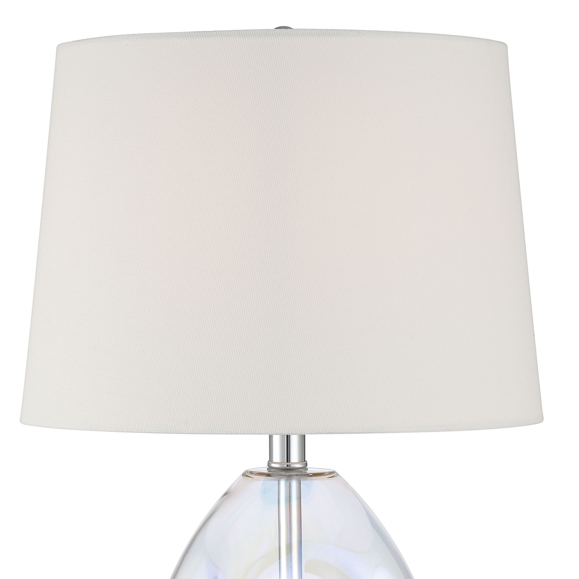 Image 3 Samantha 24 3/4" High Clear Iridescent Glass Table Lamp more views