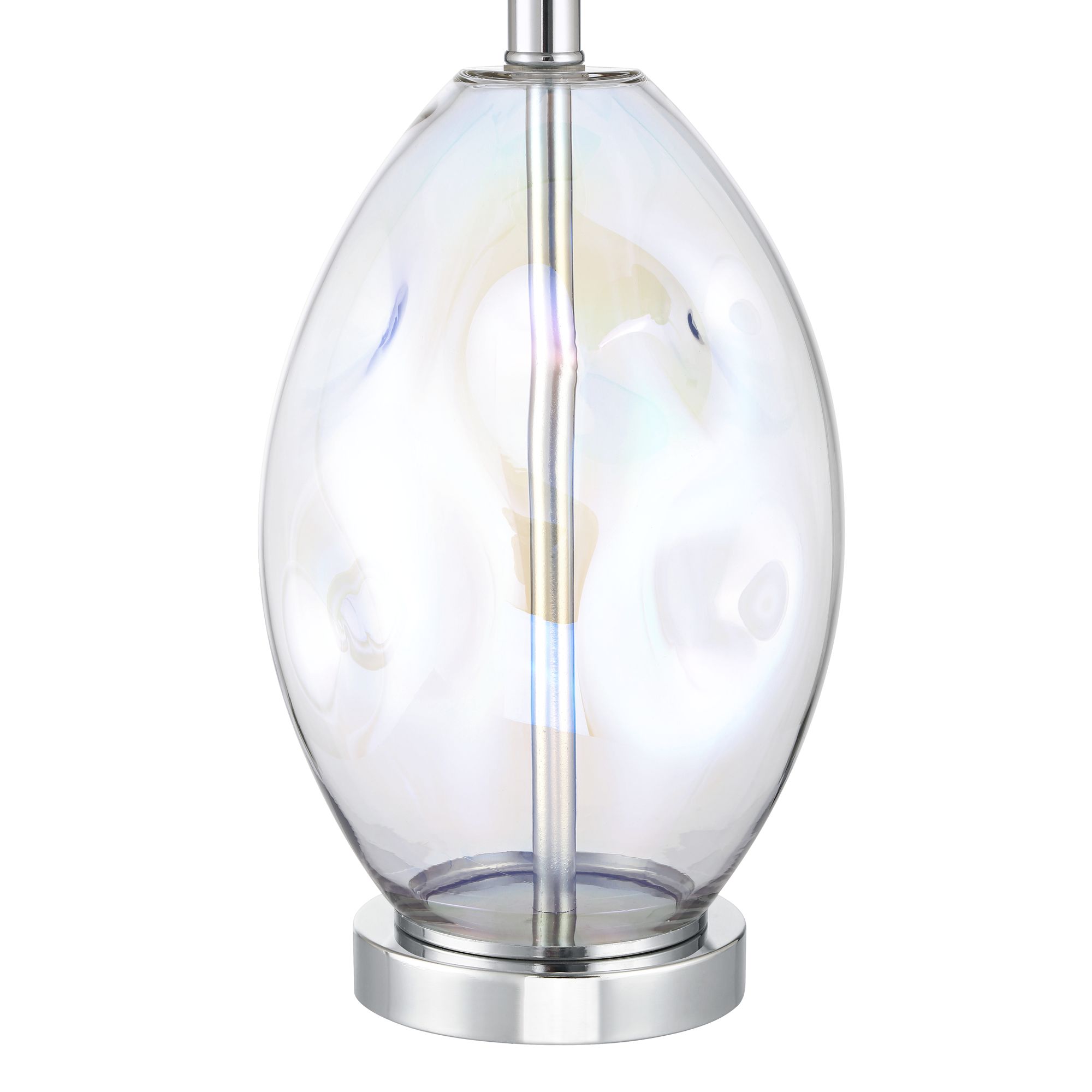 Image 6 Samantha 24 3/4" High Clear Iridescent Glass Table Lamp more views
