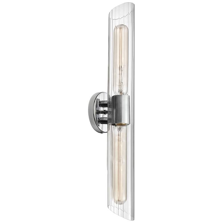 Image 2 Samantha 25" Wide Modern Polished Chrome Bath Light