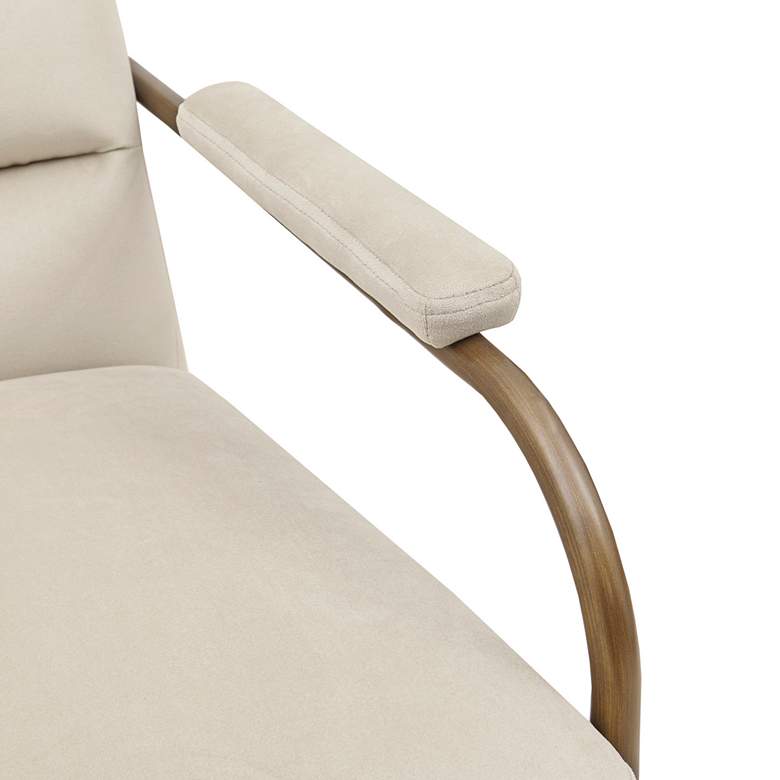 Image 5 Samantha Beige Velvet Fabric Accent chair more views