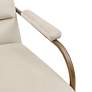 Samantha Beige Velvet Fabric Accent chair