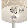 Samantha Crystal Column Table Lamp With 7" Wide Round Riser