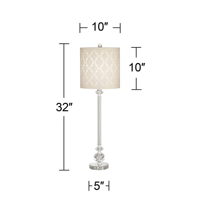 Image 7 Samantha Crystal Column Table Lamp With 7 inch Wide Round Riser more views