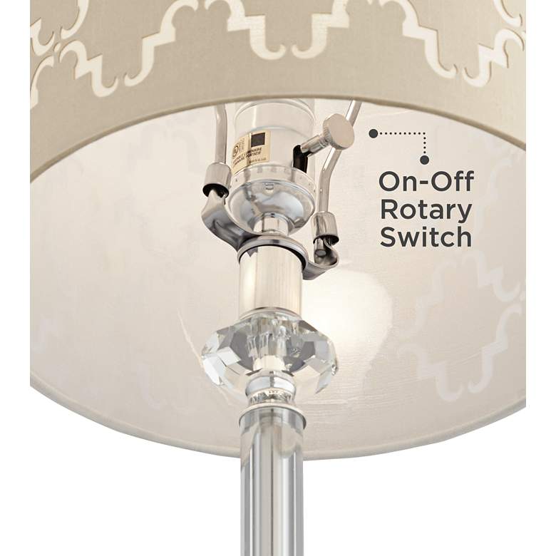 Image 5 Samantha Crystal Column Table Lamp with Dimmer with USB Port more views