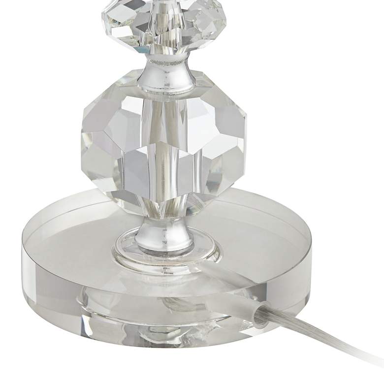 Image 7 Samantha Crystal Column Table Lamp with Dimmer with USB Port more views