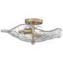 3_Samara 15 1/2" Wide Modern Brass 2-Light Ceiling Light