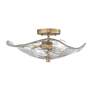 4_Samara 15 1/2" Wide Modern Brass 2-Light Ceiling Light more views