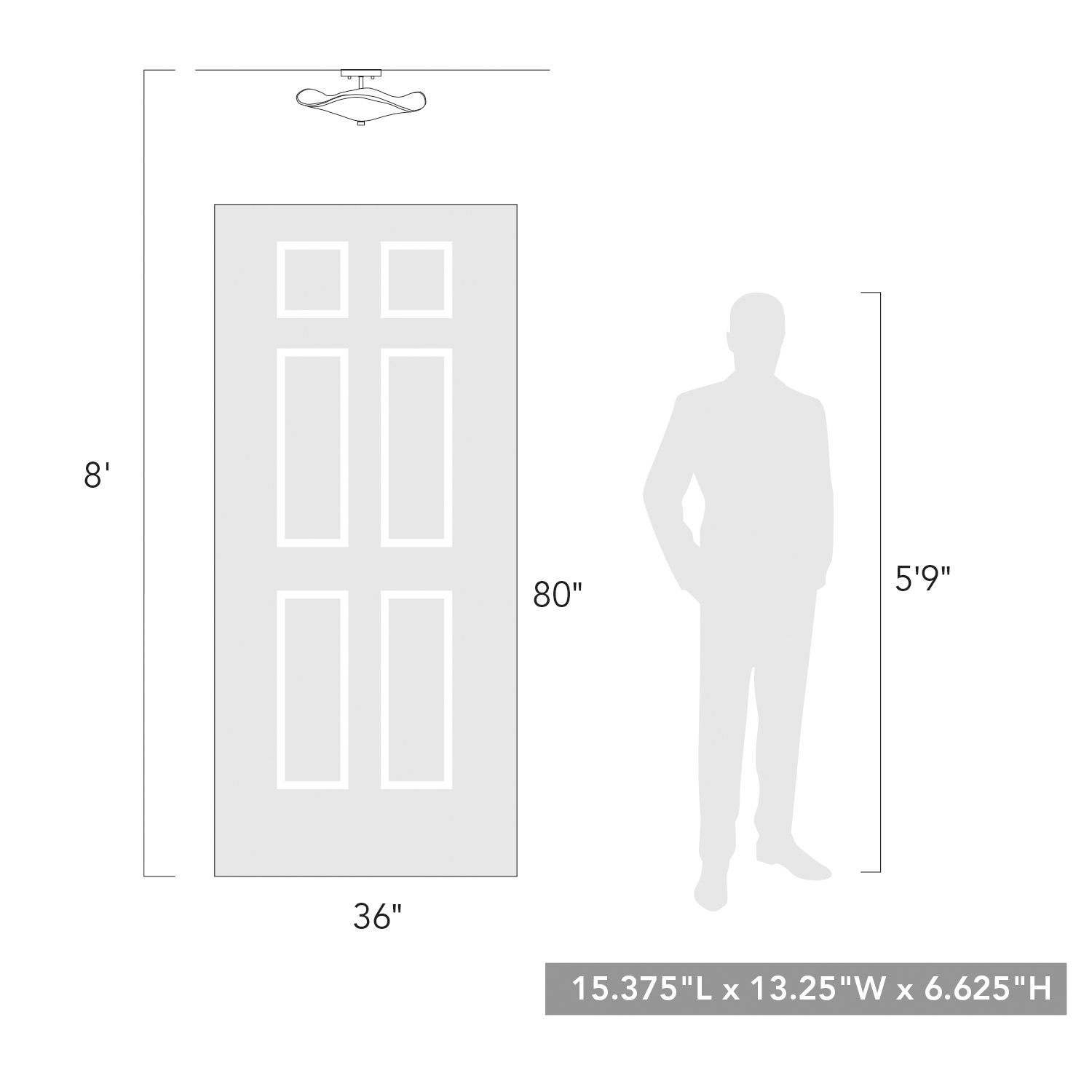 Samara 15 1/2" Wide Modern Brass 2-Light Ceiling Light in scene