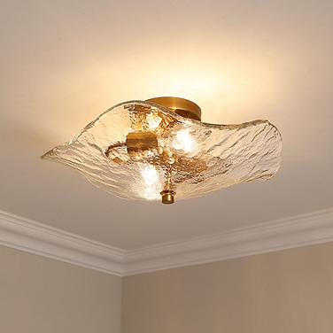 Samara 15 1/2" Wide Modern Brass 2-Light Ceiling Light