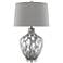 Samara Textured Dark Gray and Clear Glass Table Lamp