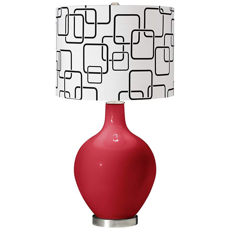 Image 1 Samba Abstract Rectangle Shade Ovo Table Lamp