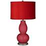 Samba - China Red Polyester Shade Double Gourd Table Lamp