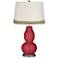 Samba Double Gourd Table Lamp with Scallop Lace Trim