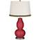 Samba Double Gourd Table Lamp with Wave Braid Trim