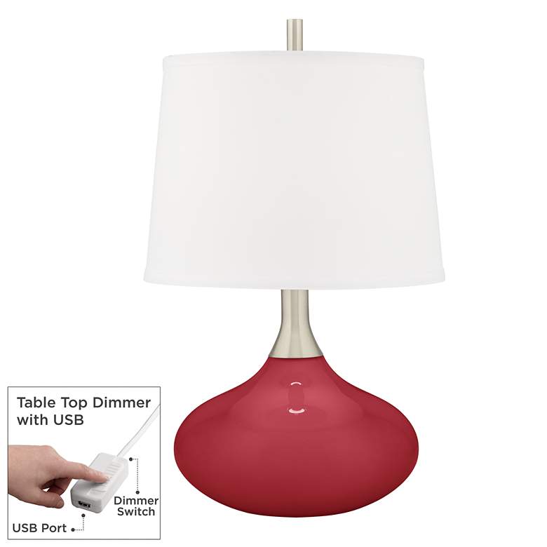 Image 1 Samba Felix Modern Table Lamp with Table Top Dimmer