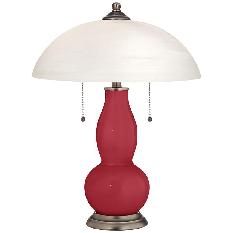 Image 1 Samba Gourd-Shaped Table Lamp with Alabaster Shade