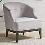 Samba Taupe Velvet Fabric Accent Chair