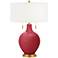 Samba Toby Brass Accents Table Lamp with Dimmer