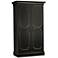 Sambuca 75" High Worn Black 2-Door Wine and Bar Cabinet