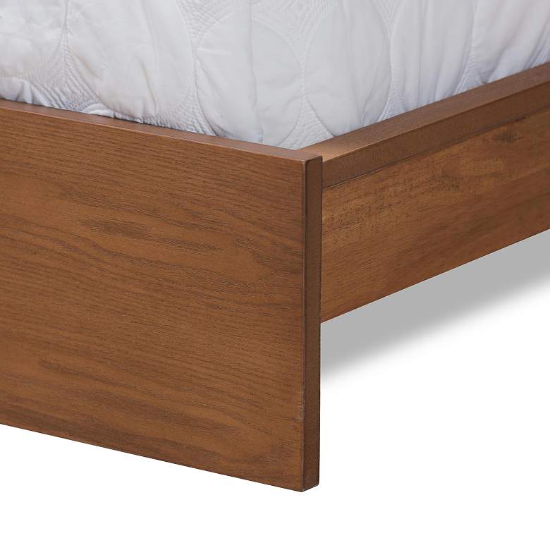 Image 4 Sami Walnut Brown Queen Platform Storage Bed w/ Nightstands more views