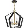 3_Sammi 20" Wide Black and Lacquered Brass 2-Light Pendant more views