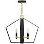 5_Sammi 20" Wide Black and Lacquered Brass 2-Light Pendant more views