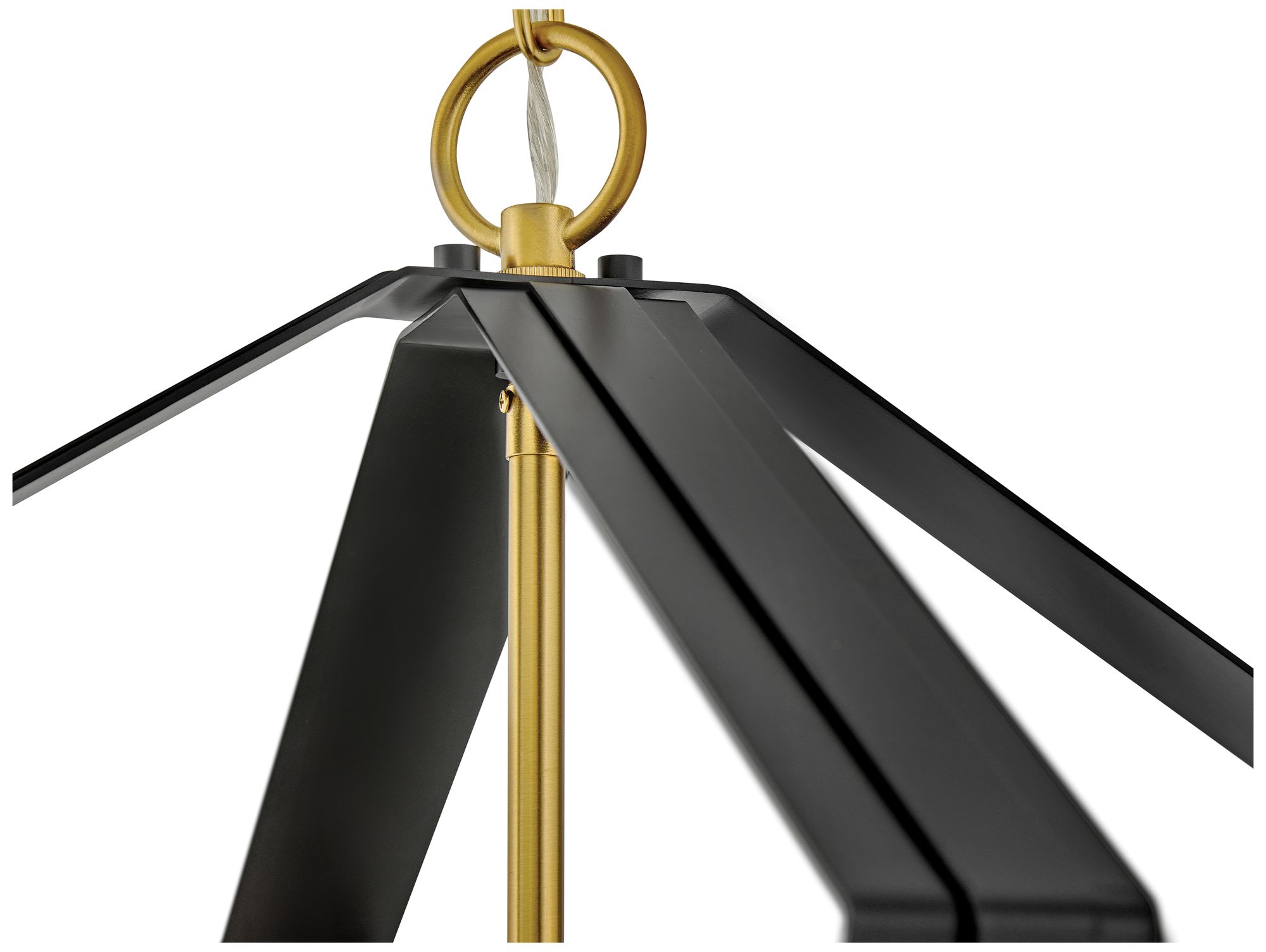 Image 7 Sammi 20" Wide Black and Lacquered Brass 2-Light Pendant more views