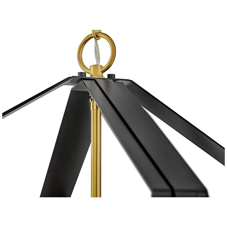 Image 7 Sammi 20" Wide Black and Lacquered Brass 2-Light Pendant more views