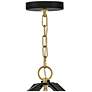 Sammi 20" Wide Black and Lacquered Brass 2-Light Pendant