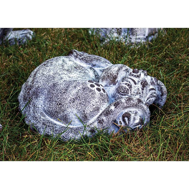 Image 1 Sammy the Sleepy Dragon 14 inchW Relic Frosted Mocha Statue