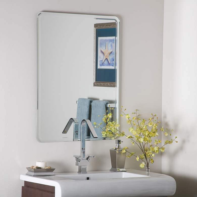 Image 1 Samson Large 23 1/2 inch x 31 1/2 inch Frameless Wall Mirror