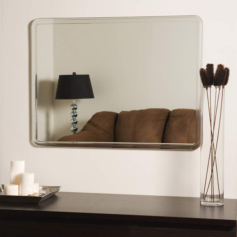 Image 2 Samson Large 23 1/2 inch x 31 1/2 inch Frameless Wall Mirror more views
