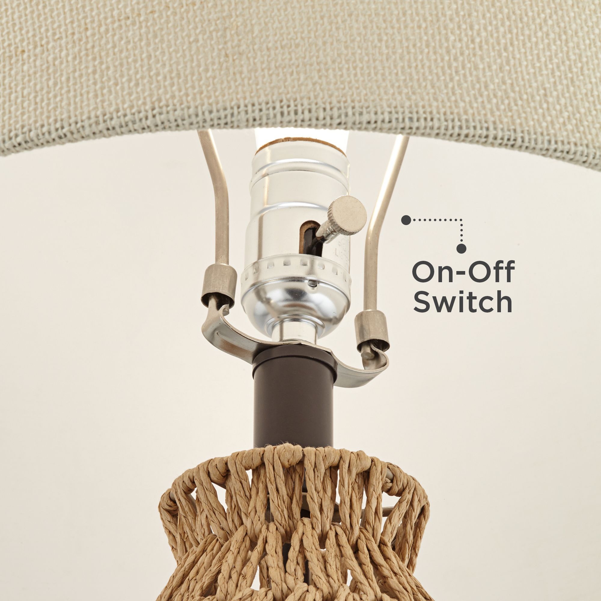 San Carlos Rattan Wicker Coastal Table Lamp with USB Cord Dimmer