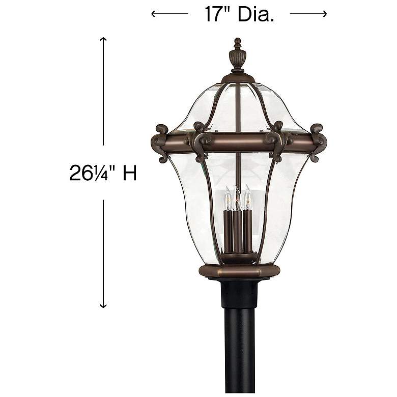 Image 4 San Clemente 26 1/4"H Bronze Outdoor Post/Pier Mount Light more views