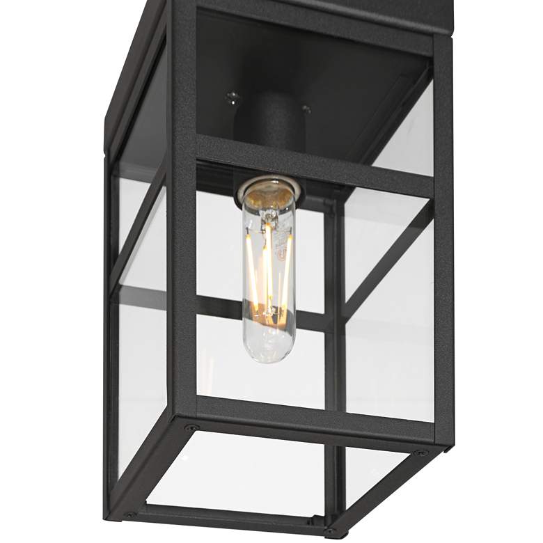 Image 3 San Lucas 10 1/4" High Sand Black Outdoor Flushmount Ceiling Light more views