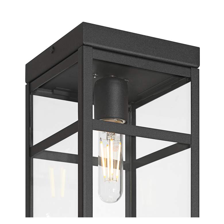 Image 4 San Lucas 10 1/4" High Sand Black Outdoor Flushmount Ceiling Light more views