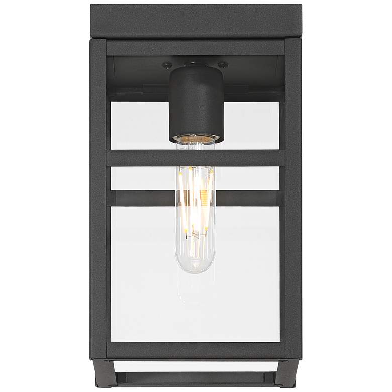 Image 7 San Lucas 10 1/4" High Sand Black Outdoor Flushmount Ceiling Light more views