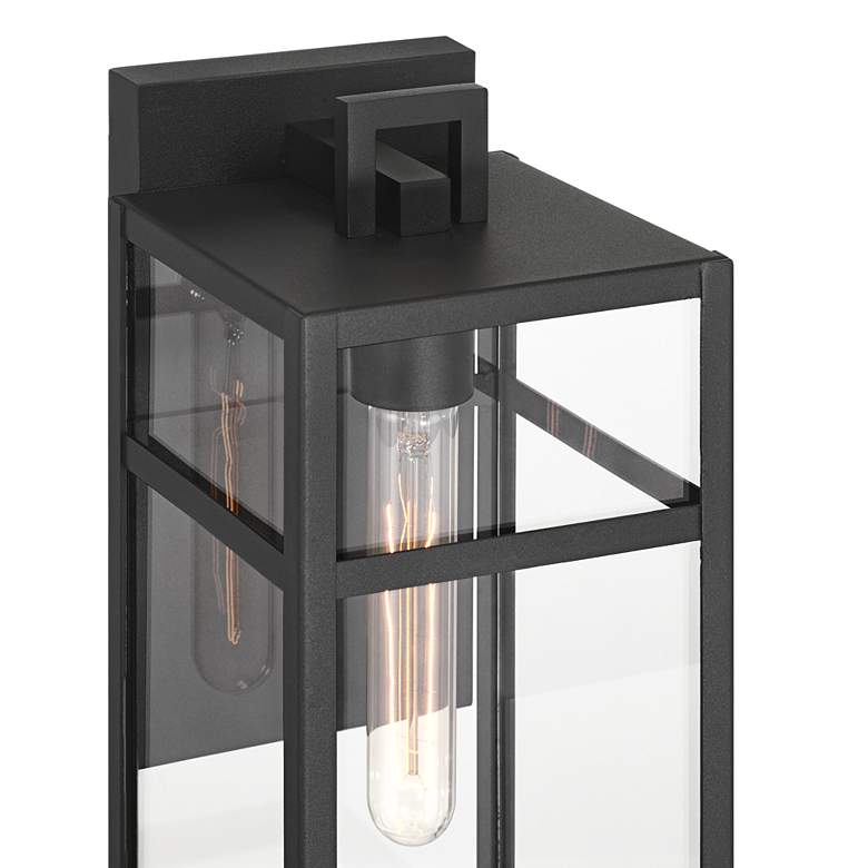 Image 3 San Lucas 14 1/2" High Sand Black Outdoor Wall Light Set of 2 more views