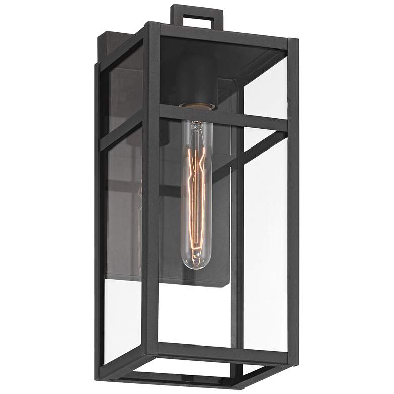 Image 6 San Lucas 14 1/2" High Sand Black Outdoor Wall Light Set of 2 more views
