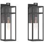 4_San Lucas 18 3/4" High Sand Black Outdoor Wall Light Set of 2