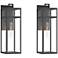 San Lucas 18 3/4" High Sand Black Outdoor Wall Light Set of 2