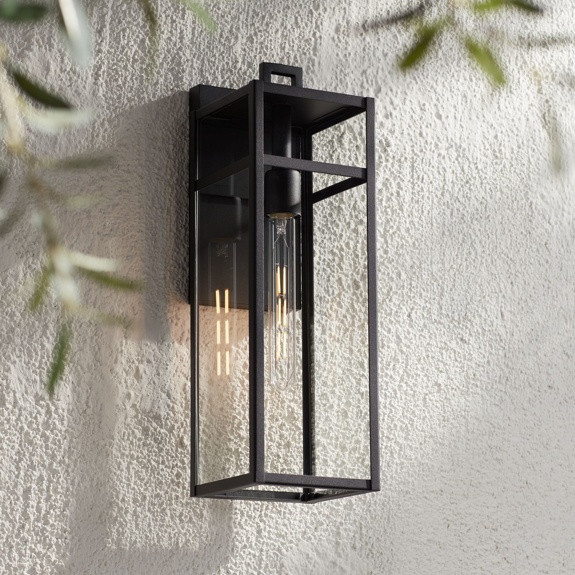 Watch A Video About the San Lucas Sand Black Outdoor Wall Light