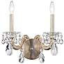 San Marco 14"H x 14"W 2-Light Crystal Wall Sconce in Antique Silv