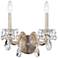 San Marco 14"H x 14"W 2-Light Crystal Wall Sconce in Antique Silv