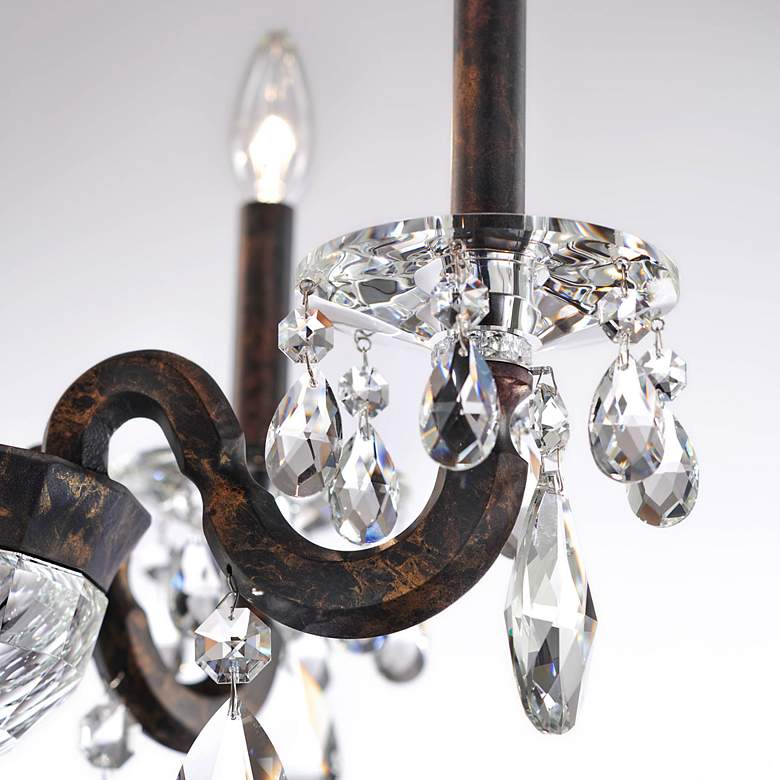Image 3 San Marco 22"H x 20.3"W 5-Lt Crystal Chandelier in Hrlm Bronze more views