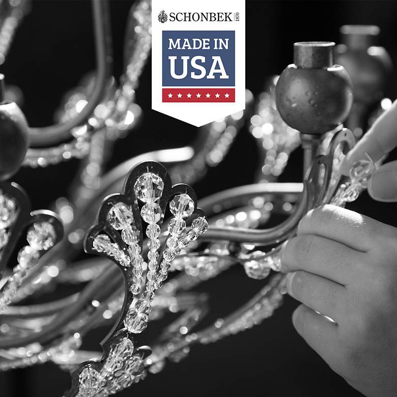 Image 6 San Marco 26.8"H x 32.3"W 8-Lt Crystal Chandelier in Hrlm Gold more views