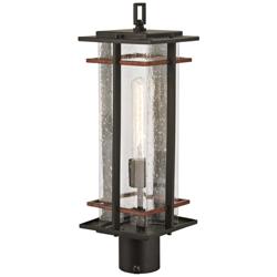 San Marcos 20 1/2&quot; High Black and Copper Outdoor Post Light
