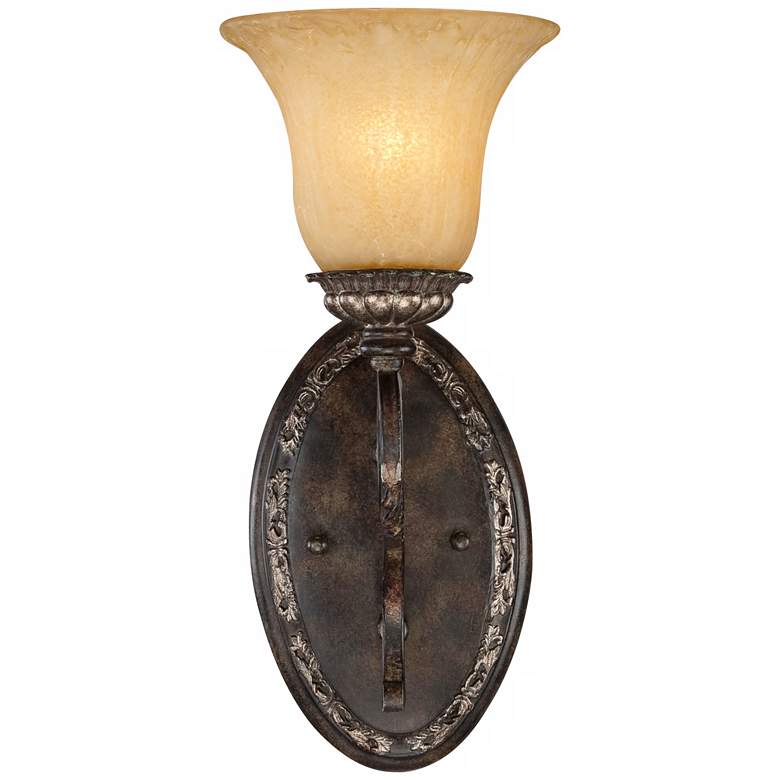 Image 2 San Marino Bronze and Gold 14 1/2" High Wall Sconce Set of 2 more views
